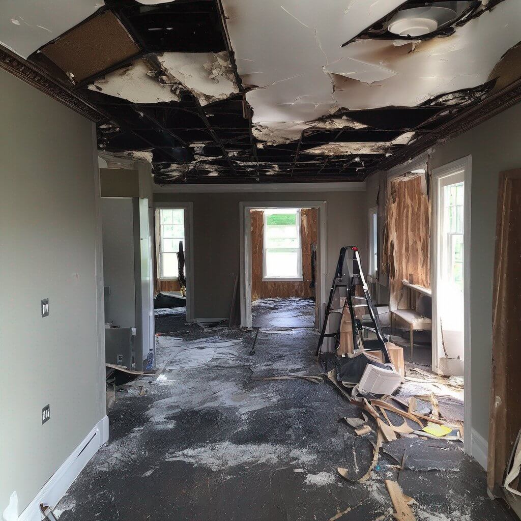 home after fire & restoration job